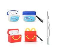 (2Pack+Cleaner Pen) XMBYGY Case for Apple AirPods Pro 2nd/1st Generation Wireless Earbuds with Cleaning Pen Kit, Silicone Cute Charging Case Shockproof Protective Cover for AirPods Pro 1/2 (FSL+M)