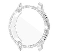 [2Pack] Compatible with Galaxy Watch 6 40mm Screen Protector, All-Around Protective Soft Cover Accessories SM-R930 (Clear+Clear, 6-40mm) Wristbands (Silver, 5X5CM)