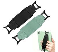 2Pack Compatible with Kindle Accessories Hand Strap and Tablets, Versatile Lightweight Finger Grip Holder for 6-7.5"Compatible with E-Reader, High Elasticity Strap, Matcha Green,Black
