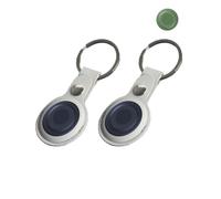 2pack Cover Compatible with Moto Smart Tag 2024 Anti-Loss Tracker Silicone Keychain- Durable and Stylish Cover,Waterproof,Anti-fall,Shell Accessories tracker Case for Dogs Cats Locator Case,White