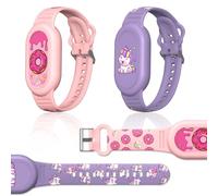 [2Pack] Cute Bracelet for Galaxy SmartTag 2 (2023), Silicone Cartoon Smart Tag 2 Wristband Holder Compatible with Samsung SmartTag 2 Waterproof Smart Tag 2 Case for Kids Elderly (Unicorn & Donuts)