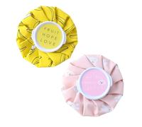 2Pack Cute Cold Hot Compress Bags - Reusable Ice Bag Hot Water Bag for Hot & Cold Therapy Compress, Mini Size 5.7in, Physical Cooling Warming Compress Bag (Yellow + Pink)