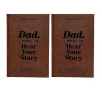 [2Pack] Dad, I Want to : A Father's Guided Journal to Share His Life & His Love | Dad I Want to Notepad | Father's Guided Journal | Brown Father's Day Notepad