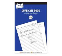 2pack - Duplicate Books with Plain & Ruled Pages Book 1-80 Numbered Pages with Carbon Sheet Duplicate Book for Business, Shop & Warehouse, School, Office (Full Size)