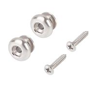 2pack Easyly Install Rusts Resistant Strap Buttons Locking Pegs Bass For Guitar And Ukulele Silver Guitar Buttons