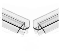2PACK - eatelle Shower Door Bottom Seal with Drip Rail for 3/8" (10mm) Thick Glass, 36" Long Sweep - Ultra Clear Polycarbonate
