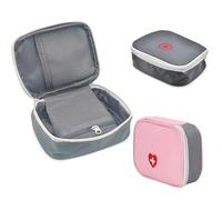 2Pack Empty First Aid Bag Portable First Aid Kit Pouch Easy Carry Travel Emergency Kit Pill Organiser Pill Pouch Bags with Multi-pocket for Traveling Outdoor Sports Hiking Camping Cycling Home Office