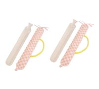 2Pack Extra Long 80cm Hot Water Bottle with Handle,2.3L Large Capacity, Soft Plush Cover,Leak-Proof & Easy to Fill,Hot & Cold Therapy (Pink)