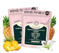 2Pack Feminine Balance Gummies, Premium Balance Supplement for Women PH Health, Immune Support,Vegan, Gluten-Free - Hawaiian Pineapple - 120 Gummies - 60 Servings