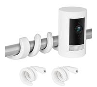 2Pack Flexible Twist Mount for Ring Stick Up Cam & Ring Outdoor Cam Plus, Flexible Gooseneck Mounting Bracket to Attach Your Camera Anywhere with No Tools - White