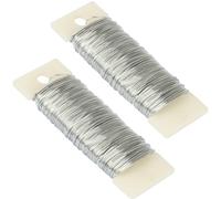 2Pack Floristry Wire Silver Garden Floral Wire 22 Gauge FloristsWire,FloralWire Christmas WreathWire,MossingWire Binding Wires,Flexible Paddle Wires for Xmas Wreath Makeing,Craft,Flower Arrangements