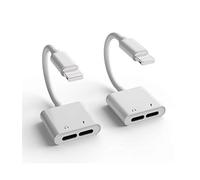 2Pack[for Apple MFi Certified]Headphones Jack Adapter for Charging for iPhone Xs/SE/11/12/Pro/Max/for iPad Dongle Converter Charger Accessories Cables Audio Connector Earphone Dual Lightning Splitter