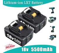 2PACK For Makita BL1830 BL1850 BL1860 18V LXT Lithium-Ion Cordless 5.5Ah Battery