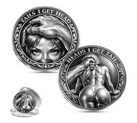 2Pack Funny Heads and Tails Coins, Heads I Get Tail - Tails I Get Head, Couple Challenge Tokens, Funny Gifts for Couples Playful Adult Joke for Date Night & Prank Fun (B)