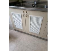 2Pack Gable Vent Cover Air Grille with 45° Angled Blade for Enhanced Airflow Ideal for Bathroom and Under Cabinet Use Fits 4x56in/10x140cm