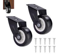 2pack Gate Wheels For Wooden Gates Door Support Wheel Heavy Duty Adjustable Castor Wheels Steel Roller With Rubber Tyre For Wooden Fence Sliding Farm Doors For Furniture