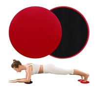 2Pack Gliding Discs, Dual Sided Core Sliders Core Sliding Discs Exercise Slider Ultimate Core Trainer Gym Home Abdominal Total Body Workout Gliders Gym Use on Carpet Hard Floor for Women Men (Red)