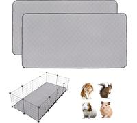 2Pack Guinea Pig Cage Liners, 24''X24'' Washable Guinea Pig Pee Pads, Non Slip Reusable Super Absorbent Guinea Pig Training Mat Bedding Fleece for Small Animals Hamster Rabbit Chinchilla Rat