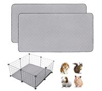 2Pack Guinea Pig Cage Liners, 28''X28'' Washable Guinea Pig Pee Pads, Non Slip Reusable Super Absorbent Guinea Pig Training Mat Bedding Fleece for Small Animals Hamster Rabbit Chinchilla Rat