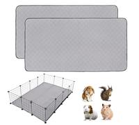 2Pack Guinea Pig Cage Liners, 42''X56'' Washable Guinea Pig Pee Pads, Non Slip Reusable Super Absorbent Guinea Pig Training Mat Bedding Fleece for Small Animals Hamster Rabbit Chinchilla Rat