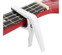 2Pack guitar capos for acoustic, Ukulele Capos for 4 String Guitar and Mandolin Ukulele Capos with Spring Stringed for Soprano Concert Baritone Tenor Pitch Adjustment Tool (White)