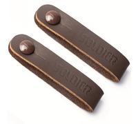 2Pack Guitar Strap Locks Acoustic Guitar Strap Button Leather Headstock Adapter Strap Lock Button, Top Grade(Coffee Brown)