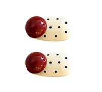 2pack Heart Shape Polkas Dots Hair Barrettes Fashion Hair Clip Girls Hair Barrettes For Various Hairstyles