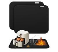 2pack Heat Resistant Mat for Air Fryer, Deep Fryer, Oven, Heat Proof Mat for Kitchen Counter, Fireproof Worktop Protection(38x45cm)