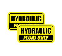 2Pack Hydraulic Fluid Only Decal Sticker for Car Truck Hydraulic Fluid Only Tank Window Bumper Self Adhesive