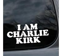 2PACK I AM We are Charlie Kirk Sticker,Charlie Kirk True American Hero Car Bumper Bumper Stickers Decals,Silenced But Not Forgotten Freedom in Memory,Charli e Turning Point USA Truck Vinyl Decal