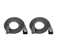 2Pack IEC 320 C14 to C15 Power Cable 10ft 15A 125V Heavy Duty Extension Cord for Computer, Electric Kettle,Black