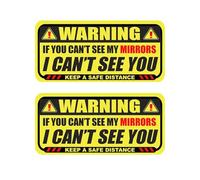 2Pack If You Can't See My Mirrors Decal Self Adhesive Safety Sticker for Car Truck Window Bumper