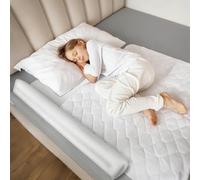 2Pack Inflatable Bed Guard Children with Air Pump Portable Foldable Bed Rail for Kids Toddlers Secure Travel Bed Bumpers Cot Bed Barrier Guardrail Sleep Safety Blow Up Bed Edge Protector All Beds