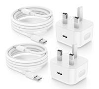 2Pack iPhone 17 16 15 Charger Plug and Cable, 20W Apple Original USB C Charger Plug with 2M Type C to C Fast Charging Cable Lead for iPhone 17 Pro Max/16 Pro/16 Pro Max/15 Pro/15 Plus/iPad Pro Air