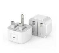 2Pack iPhone Charger Plug, 20W Super Quick Charging, Mfi Certified USB C Fast Wall Charger for iPhone 17/16/16 Plus/16 Pro/16 Pro Max/15/14/13/12/11/SE/XS/XR/8/7/iPad Air/AirPods, Type-C Power Adapter