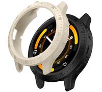 [2Pack] Kamita Watch Case Compatible with Garmin Venu 3 45mm, Soft TPU Bumper Cases without Screen Protector Film, Shockproof Full Coverage Protective Cover for Garmin Venu3 45 (Black+Beige)
