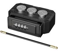 2Pack Key Lock Box with magnetic 4 Digit Combination,magnetic key holder,hide a key magnetic car,magnetic key box for under car,Strong Magnet for Storage Key Indoors