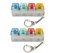 2pack Keyboard Fidget Toy Light Up, 4-button Fidget Keyboard Keychain Stress Relief Toys,Keyboa Rd Dec Ompression Button Finger Transparent Colorful Clicker For Adults Kids Boy Family Travel Backpack