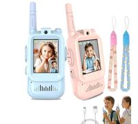 2Pack Kidocom - Video Walkie Talkies, Buddytalk Video Walkie Talkie for Kids with Camera&Screen Display Supports Video+Voice Changer, Rechargeable Kids Video Walkie Talkies, Indoor Outdoor Toys