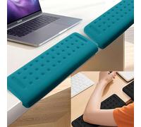 2Pack L-Shaped Desk Elbow Pad for Desk,Elbow Pads Memory Foam Elbow Rest & Cushion for Table Edge Support,Wrist Rests Non-Slip Ergonomic Armrest for Palm,Forearm,Wrist,Home,Office(Green)