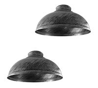 2Pack Lamp Shades, 11.41" Brushed Silver Light Shade, Modern Lampshades for Ceiling Lights,and Floor Lamps, Easy Fit Pendant Light Shades Ceiling for Living Room, Bedroom, Kitchen, Hallway