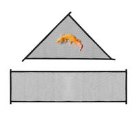 2Pack Large Bearded Dragon Hammock Set (1 Rectangle + 1 Triangle), Reptile Tank Accessories with Strong Suction Cups, Lounge Bed for Lizards, Snakes, Geckos & Small Pets (Rectangle + Triangle)