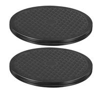 2Pack Lazy Susan 10 inch with Steel Ball Bearings Large Lazy Susan Turntable Rotating Swivel Stand for Flat Panel Monitors, TV's, Potted Plants, Stereo Speakers, Black