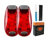 2Pack LED Safety Lights, High Visibility Waterproof LED Flashing Light with 5 Lamp Beads, Clip on Flashing Strobe Light for Running Jogging Walking Cycling for Kids Dogs Bicycle Helmet Bike