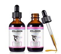 2Pack Liquid Collagen for Dogs - Hydrolyzed Marine Collagen + Vitamin C | Natural Ingredients Promote Mobility, Elasticity, Daily Vitality | 60ml Canine Nutritional Supplement, Daily Health Supplement