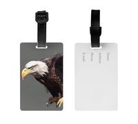 2Pack Luggage Tags for Suitcases Eagle Travel Bag Tag with Privacy Cover ID Label Address Card Name ID Tag for Handbags Backpack Travel Baggage Tag