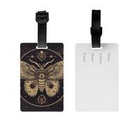 2Pack Luggage Tags for Suitcases Moth Travel Bag Tag with Privacy Cover ID Label Address Card Name ID Tag for Handbags Backpack Travel Baggage Tag