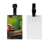 2Pack Luggage Tags for Suitcases Wildlife Animal Snail Travel Bag Tag with Privacy Cover ID Label Address Card Name ID Tag for Handbags Backpack Travel Baggage Tag