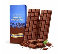2Pack Luxury Belgian Chocolate Bar, No Added Sugar Chocolate 85g, Gluten Free 38% Cocoa, Sweetened with Maltitol Belgian Bar, Stevia Milk Chocolate Bar, Vegetarian (2 Pack of Belgian Milk Bar)