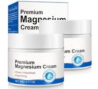 2Pack Magnesium Cream, Highly Concentrated Magnesium for Leg, Muscle, Joint Car, Body Oil Cream with Pure Zechstein Magnesiums, Topical Magnesiums Chloride, Easy Absortion